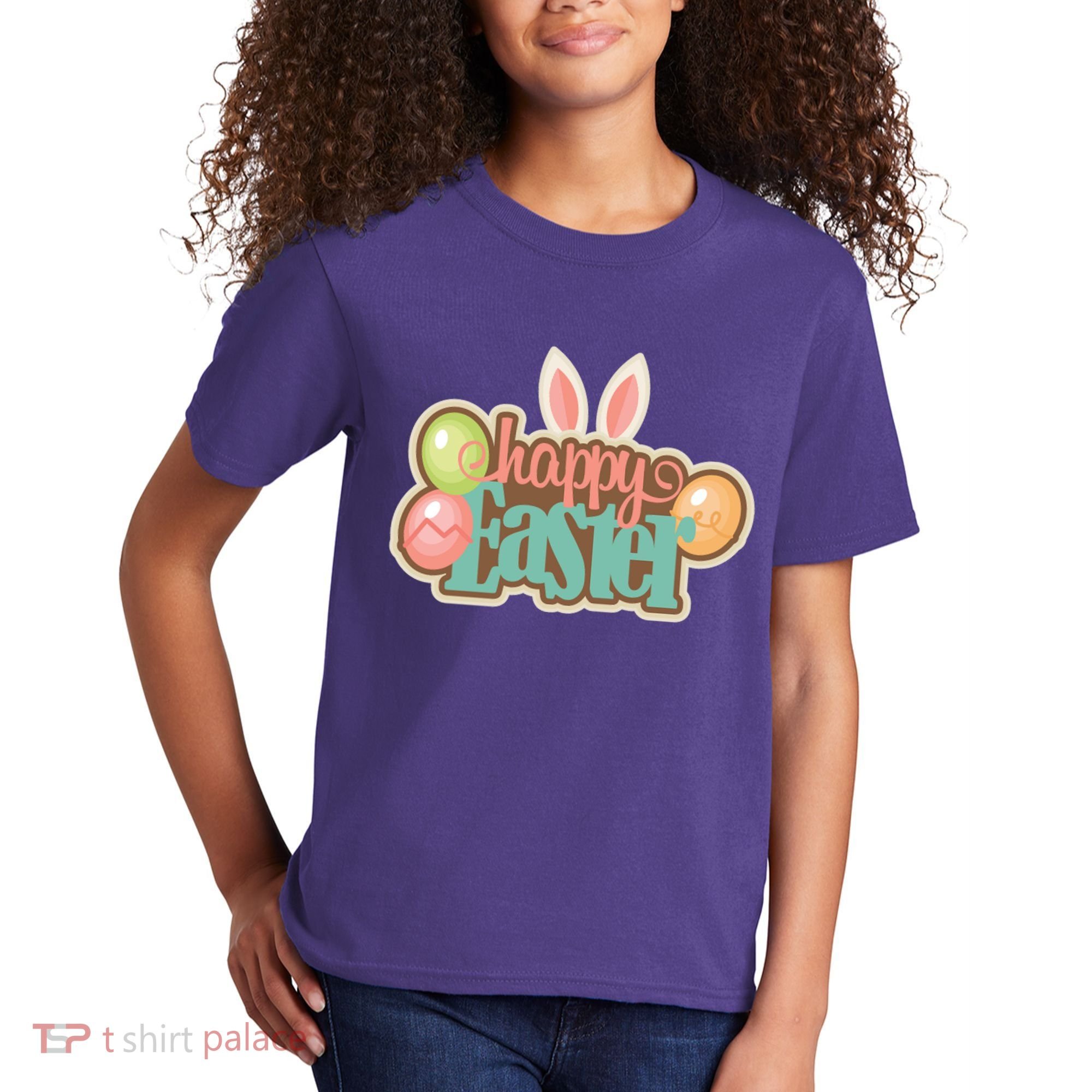 Happy Easter Bunny Ears Holiday Kids T-Shirt