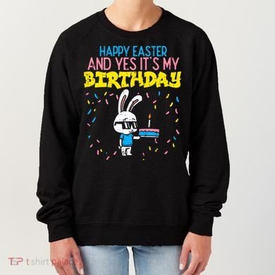 Happy Easter Birthday Bunny Cake Bday Party Women's Sweatshirt