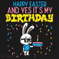 Happy Easter Birthday Bunny Cake Bday Party USA-Made Doggie Bandana thumb 2