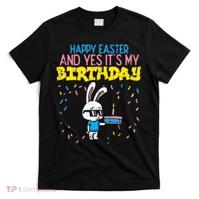 Happy Easter Birthday Bunny Cake Bday Party T-Shirt