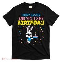 Happy Easter Birthday Bunny Cake Bday Party T-Shirt thumb 0