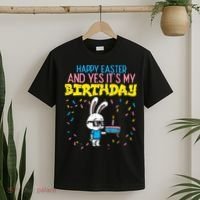 Happy Easter Birthday Bunny Cake Bday Party T-Shirt thumb 2