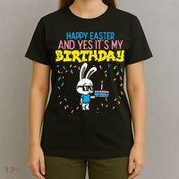Happy Easter Birthday Bunny Cake Bday Party T-Shirt thumb 4