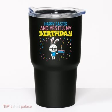 Happy Easter Birthday Bunny Cake Bday Party Tumbler