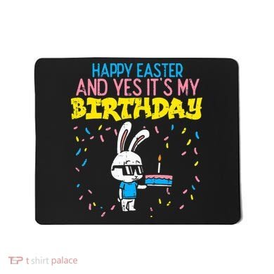 Happy Easter Birthday Bunny Cake Bday Party Mousepad