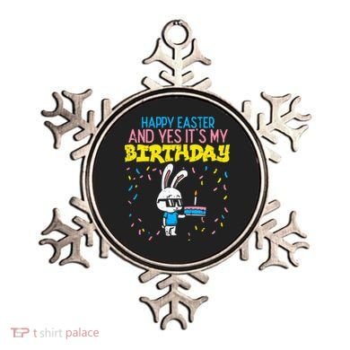 Happy Easter Birthday Bunny Cake Bday Party Ornament