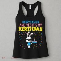 Happy Easter Birthday Bunny Cake Bday Party Women's Tank Top thumb 3