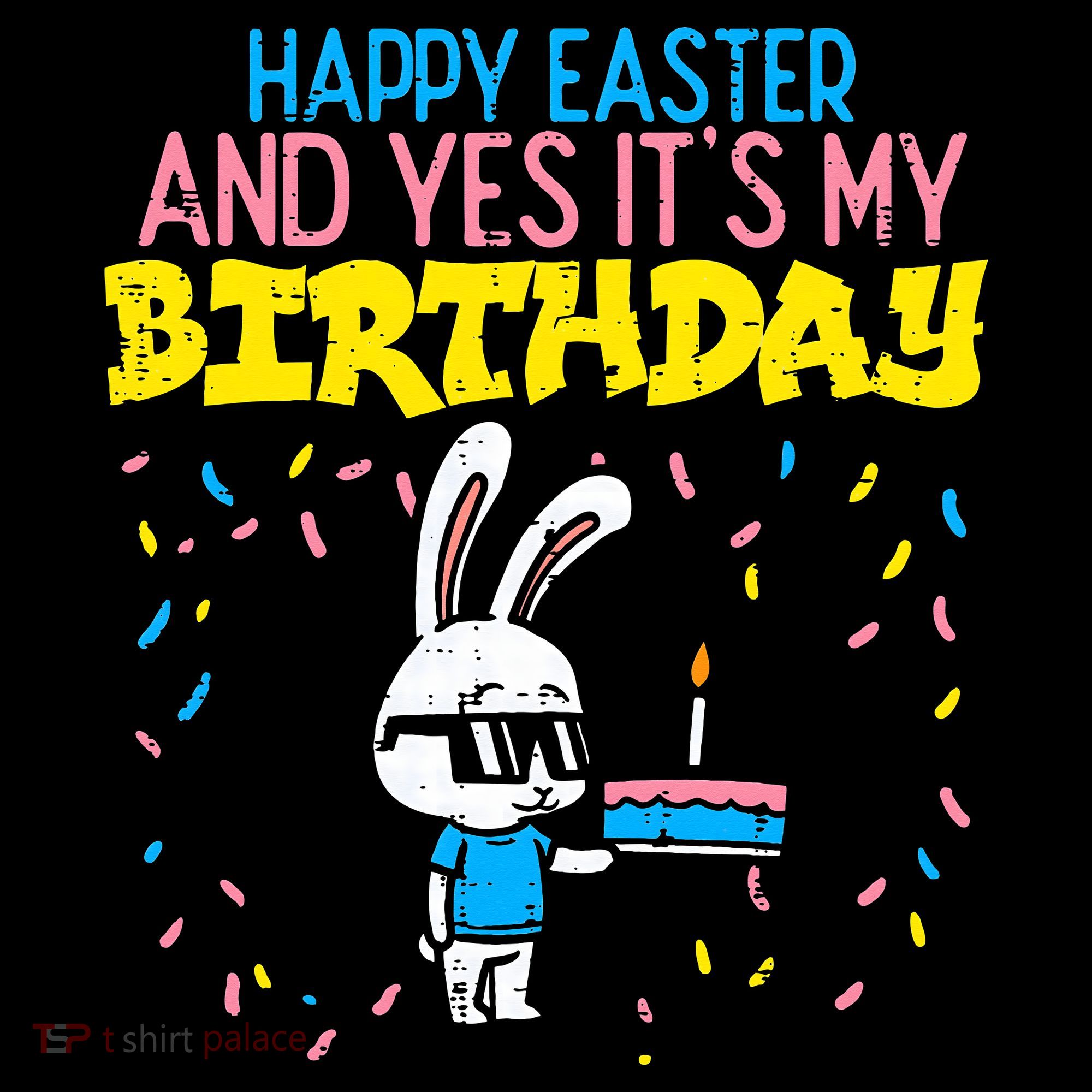 Happy Easter Birthday Bunny Cake Bday Party Women's Tank Top