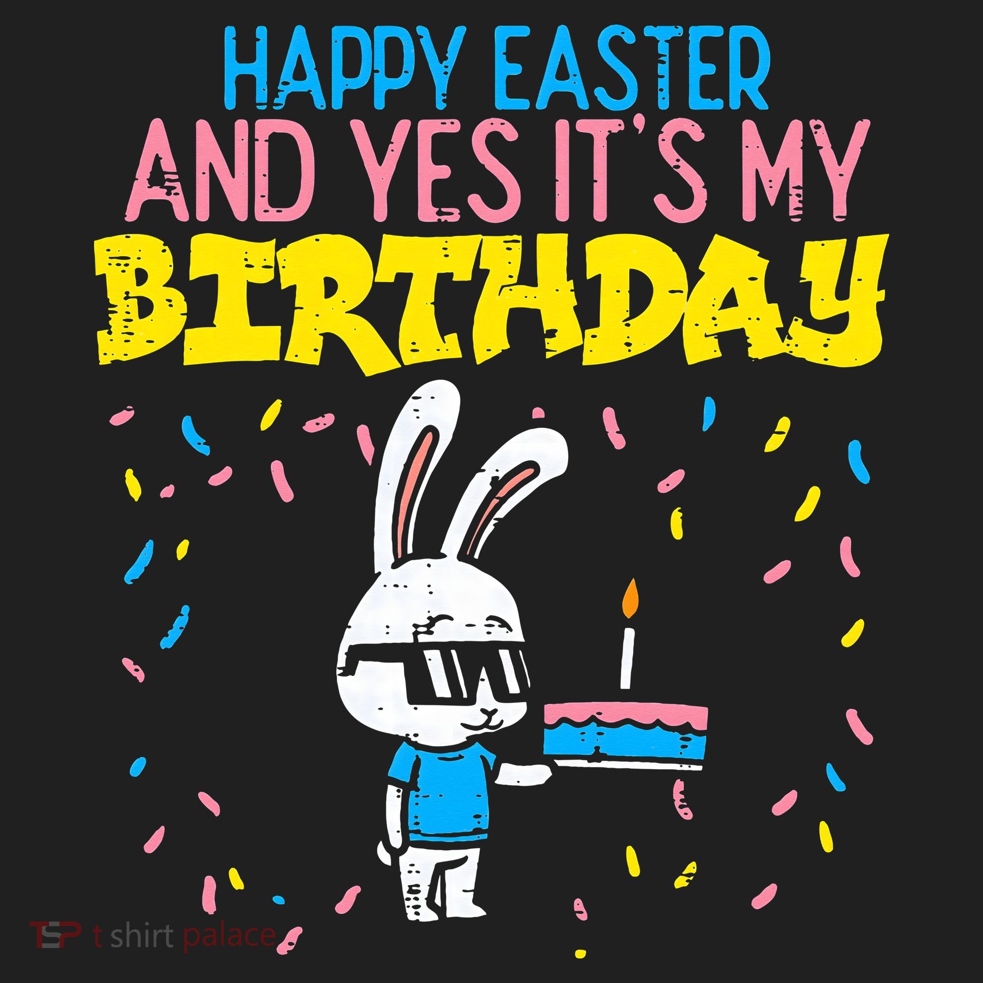 Happy Easter Birthday Bunny Cake Bday Party Hat