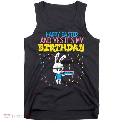 Happy Easter Birthday Bunny Cake Bday Party Tank Top