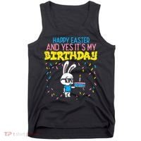 Happy Easter Birthday Bunny Cake Bday Party Tank Top thumb 0