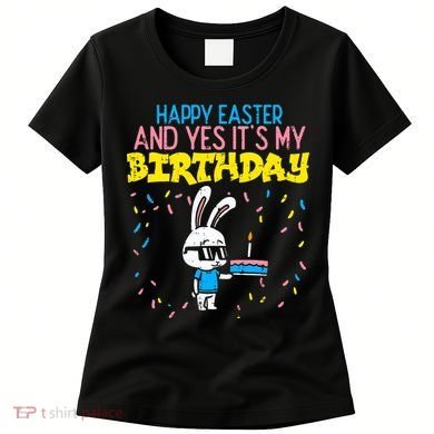 Happy Easter Birthday Bunny Cake Bday Party Women's T-Shirt