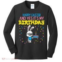 Happy Easter Birthday Bunny Cake Bday Party Kids Long Sleeve Shirt thumb 0