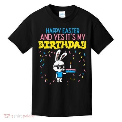 Happy Easter Birthday Bunny Cake Bday Party Kids T-Shirt
