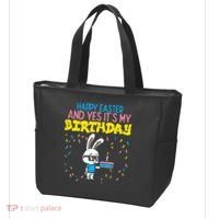 Happy Easter Birthday Bunny Cake Bday Party Tote Bag thumb 3