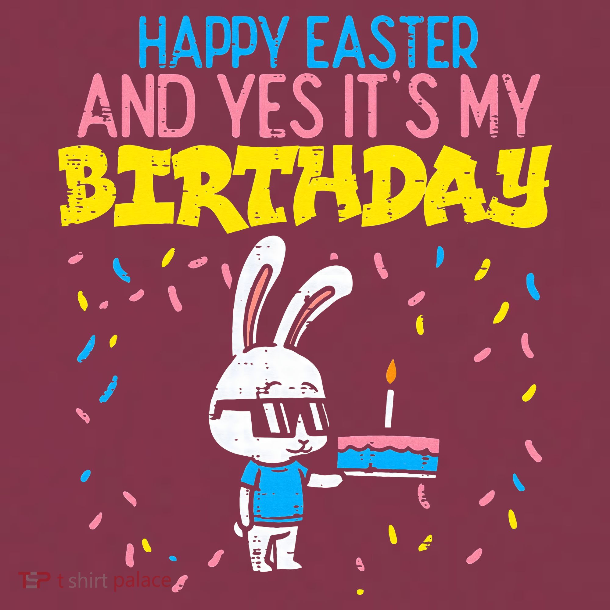 Happy Easter Birthday Bunny Cake Bday Party 16oz Travel Tumbler