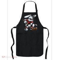 Happy Easter Bunny Playing Hockey Easter Sport Apron thumb 0