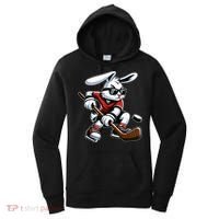 Happy Easter Bunny Playing Hockey Easter Sport Women's Hoodie thumb 0