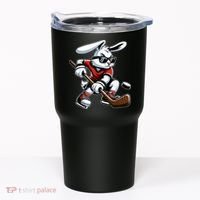 Happy Easter Bunny Playing Hockey Easter Sport Tumbler thumb 0