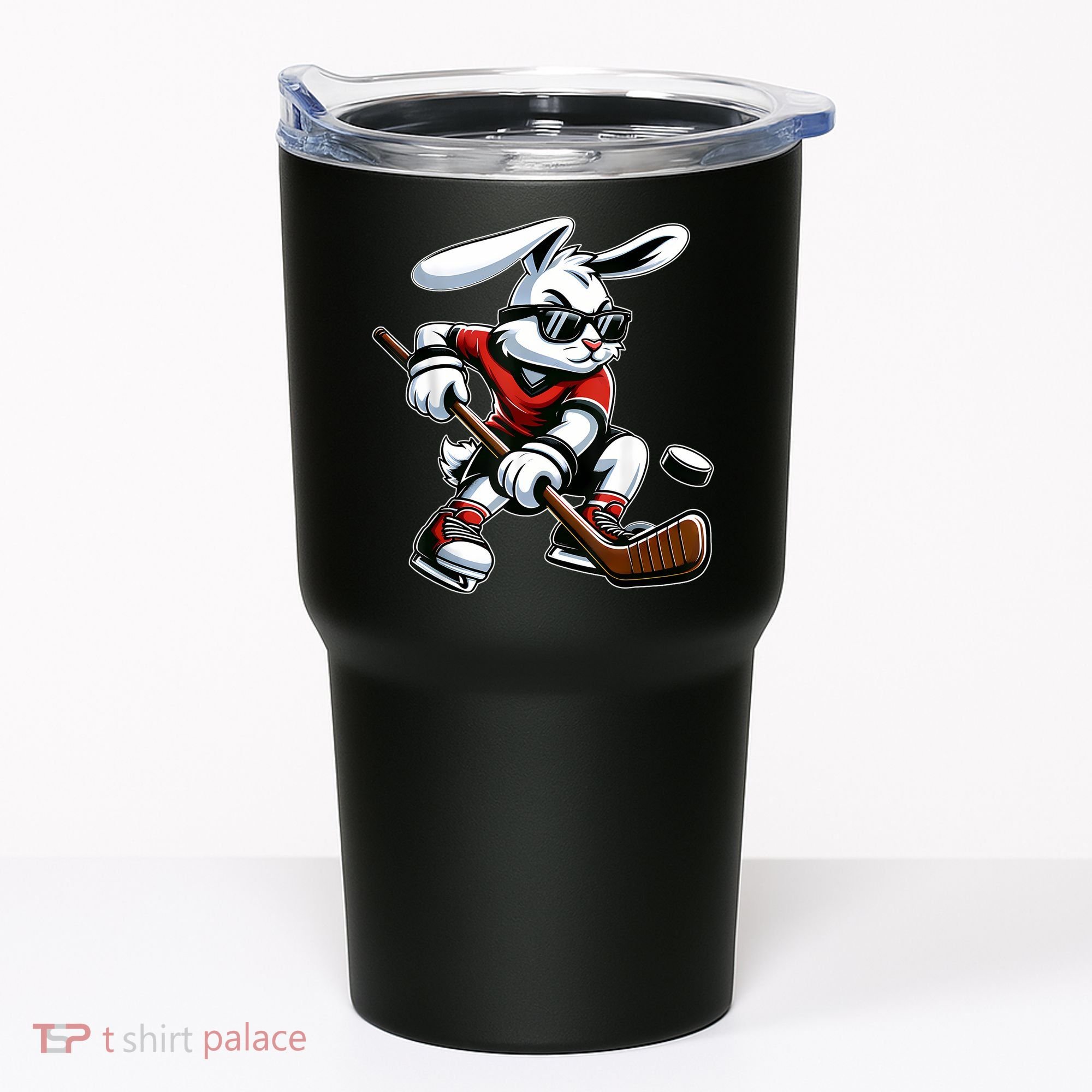 Happy Easter Bunny Playing Hockey Easter Sport Tumbler