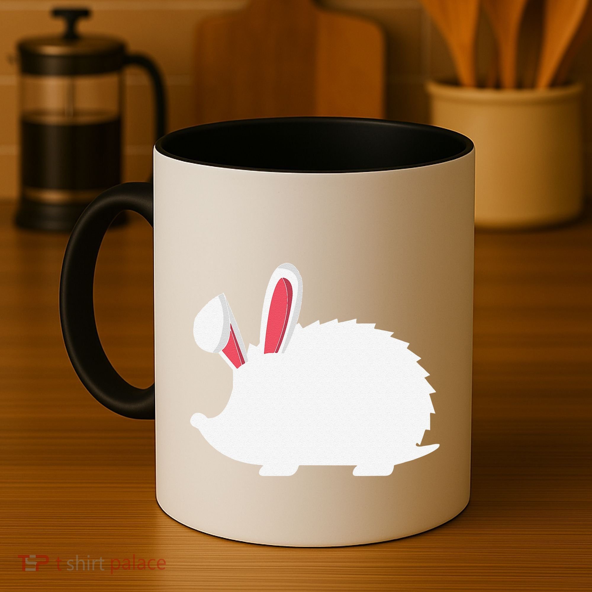 Hedgehog Easter Bunny For Coffee Mug