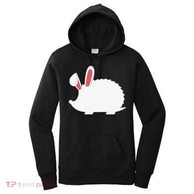 Hedgehog Easter Bunny For Women's Hoodie