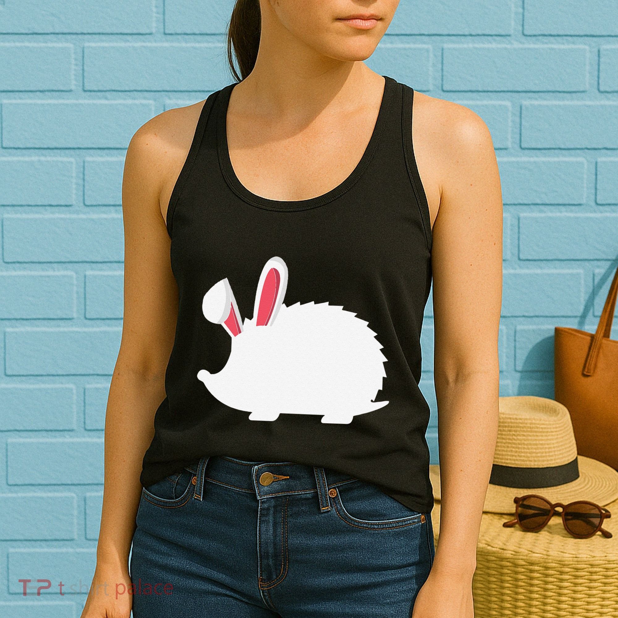 Hedgehog Easter Bunny For Women's Tank Top