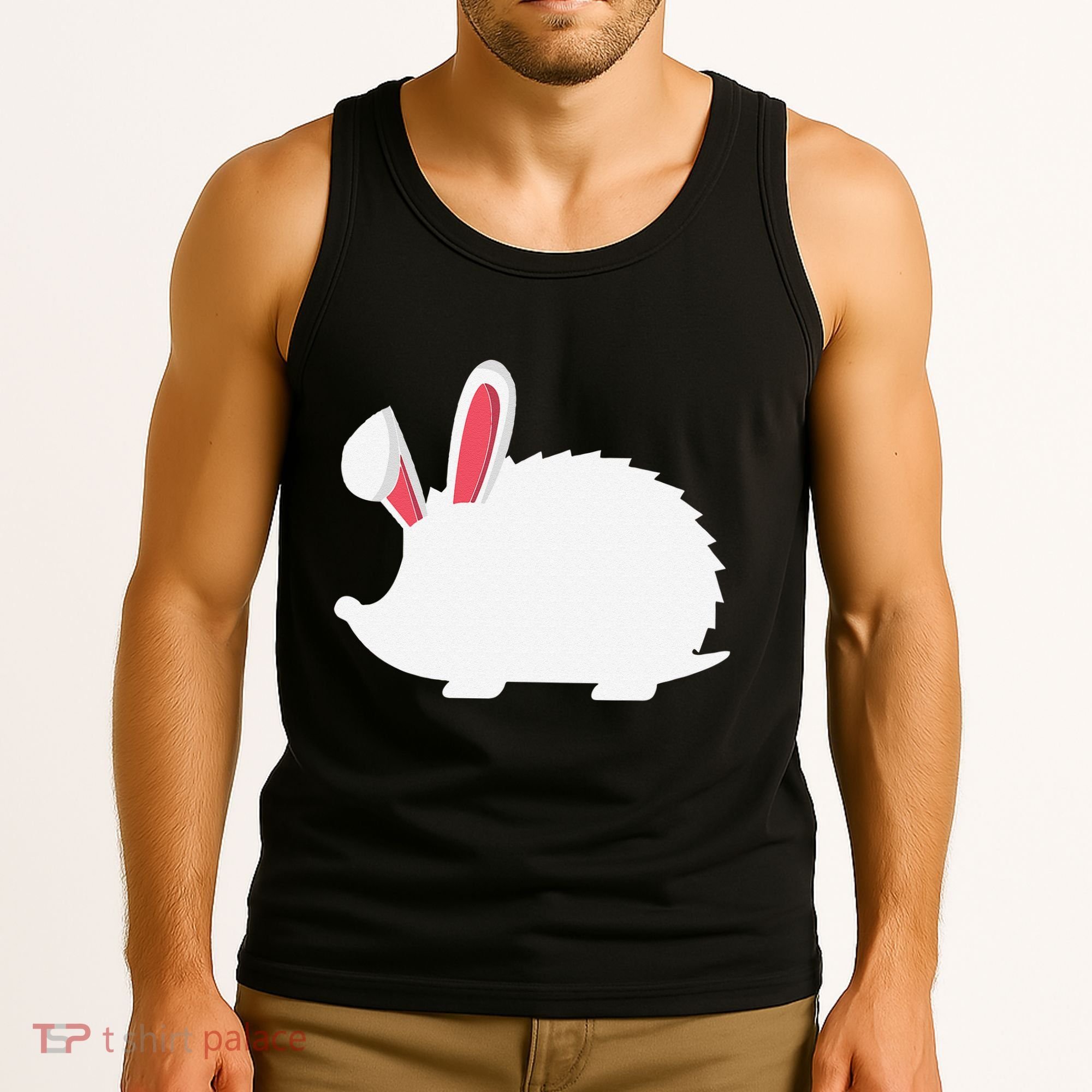Hedgehog Easter Bunny For Tank Top