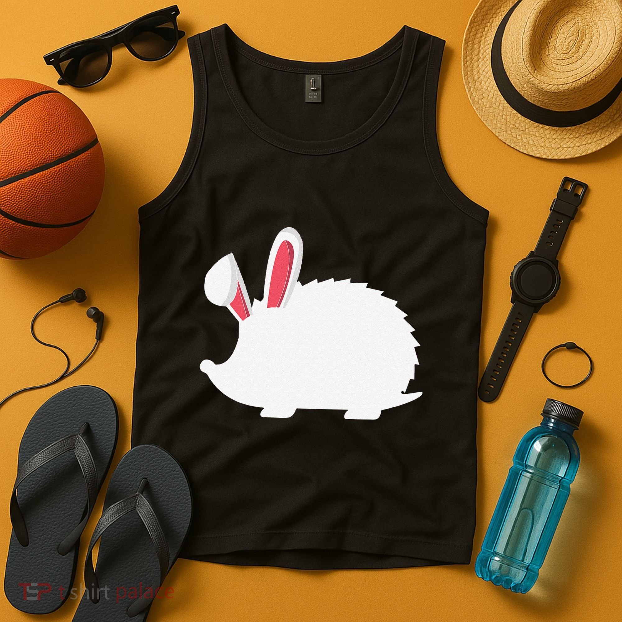 Hedgehog Easter Bunny For Tank Top