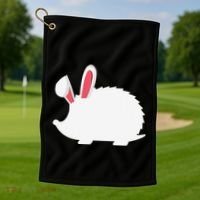 Hedgehog Easter Bunny For Golf Towel thumb 1