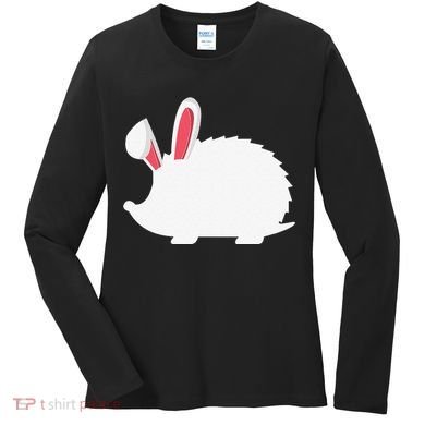 Hedgehog Easter Bunny For Women's Long Sleeve Shirt