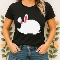 Hedgehog Easter Bunny For Women's T-Shirt thumb 2