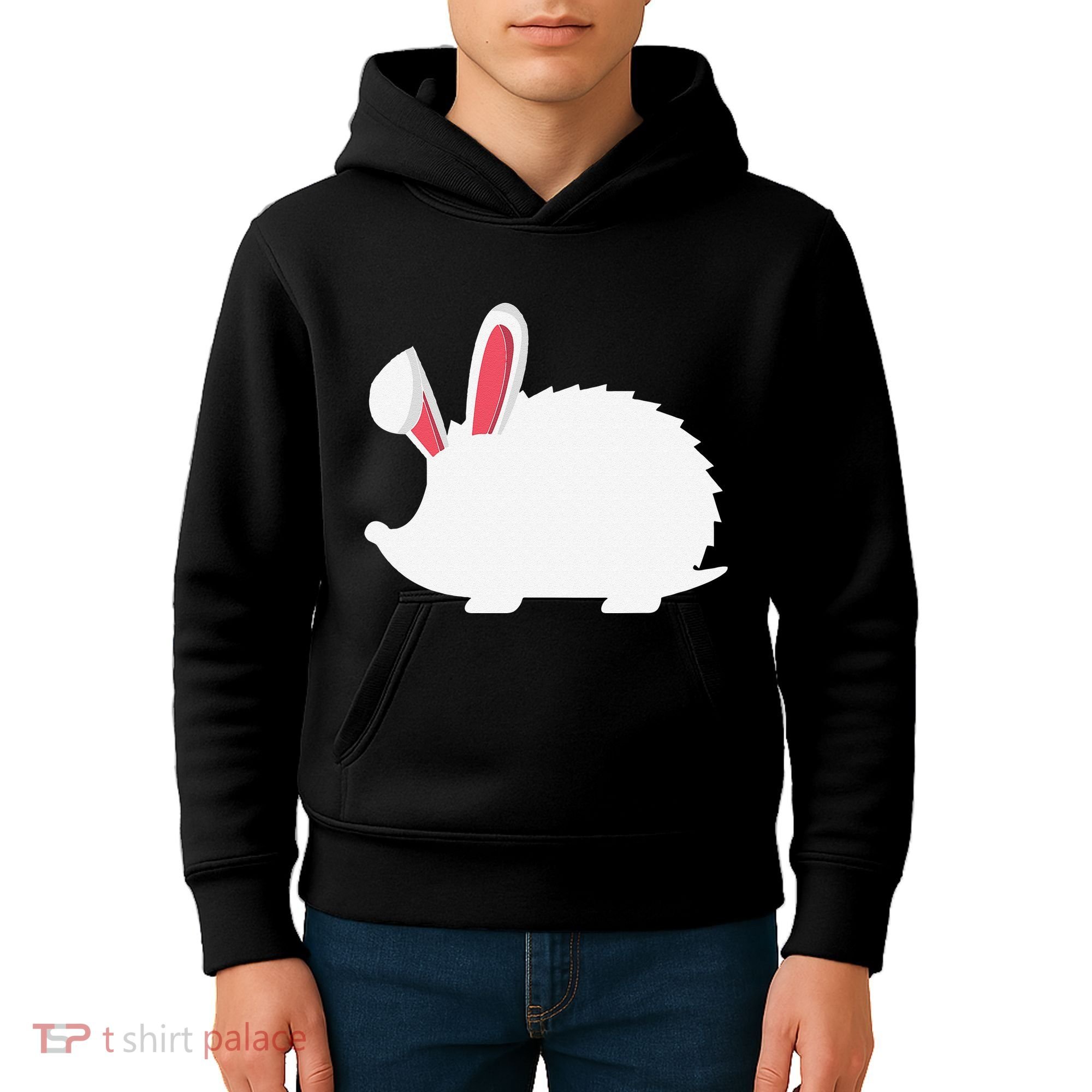 Hedgehog Easter Bunny For Kids Hoodie