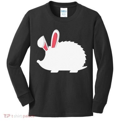 Hedgehog Easter Bunny For Kids Long Sleeve Shirt