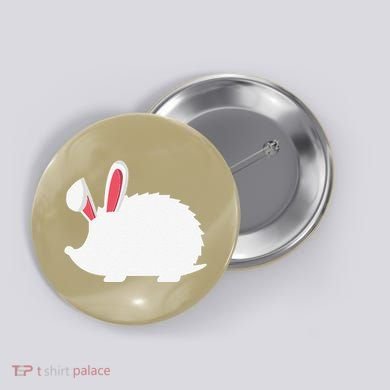 Hedgehog Easter Bunny For Button