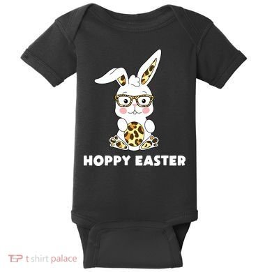 Hoppy Easter Bunny Cute Holiday Baby Bodysuit