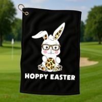 Hoppy Easter Bunny Cute Holiday Golf Towel thumb 1