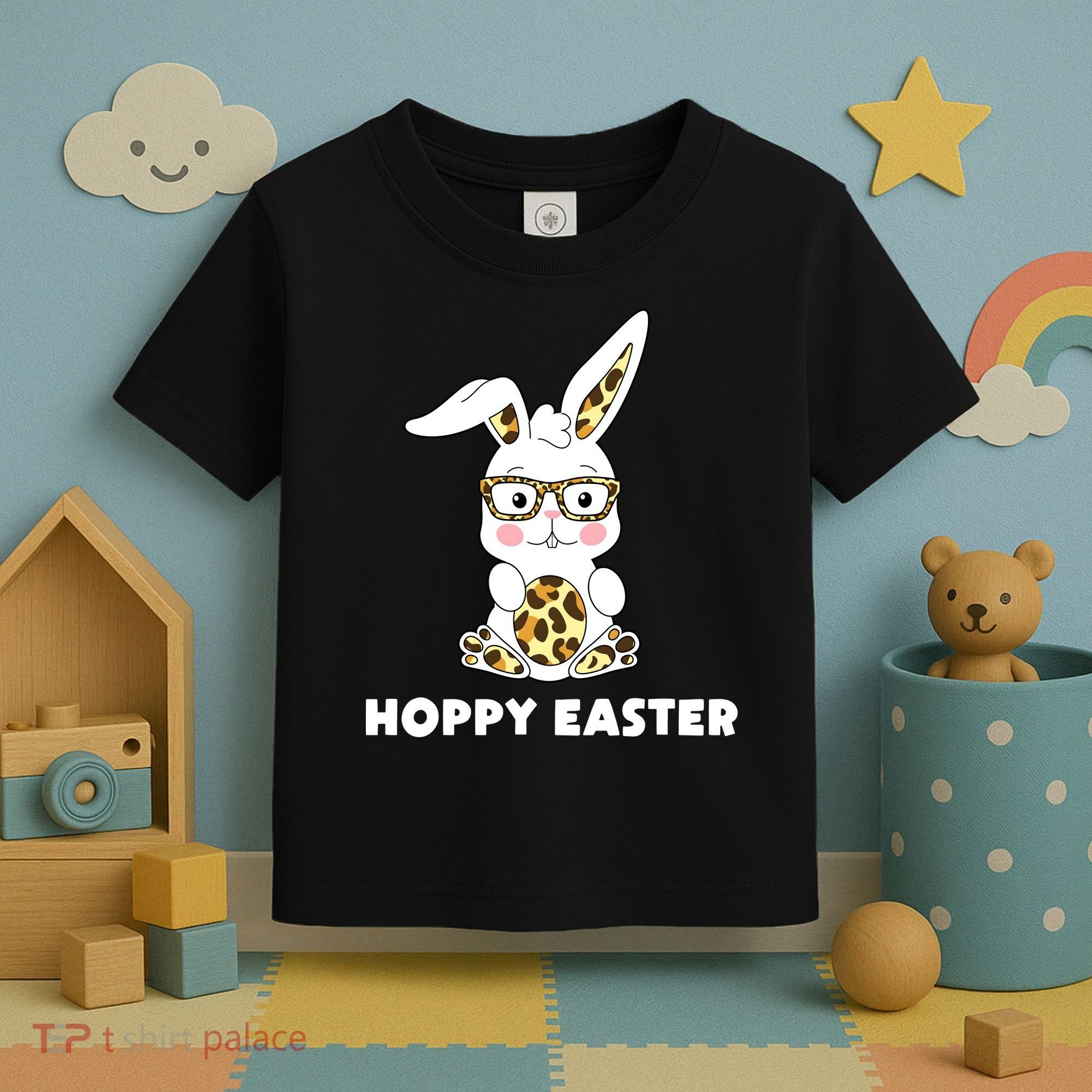 Hoppy Easter Bunny Cute Holiday Toddler T-Shirt