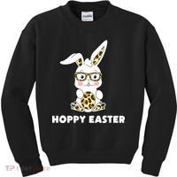 Hoppy Easter Bunny Cute Holiday Kids Sweatshirt thumb 0