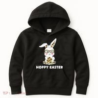 Hoppy Easter Bunny Cute Holiday Kids Hoodie thumb 0