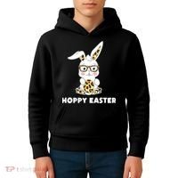 Hoppy Easter Bunny Cute Holiday Kids Hoodie thumb 4