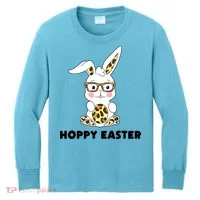 Hoppy Easter Bunny Cute Holiday Kids Long Sleeve Shirt thumb 0