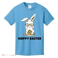 Hoppy Easter Bunny Cute Holiday Kids T-Shirt thumb 0