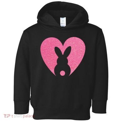 Heart Easter Bunny Toddler Hoodie