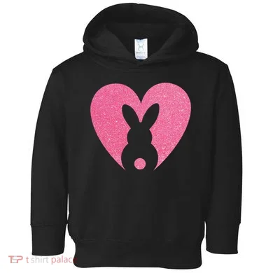 Heart Easter Bunny Toddler Hoodie