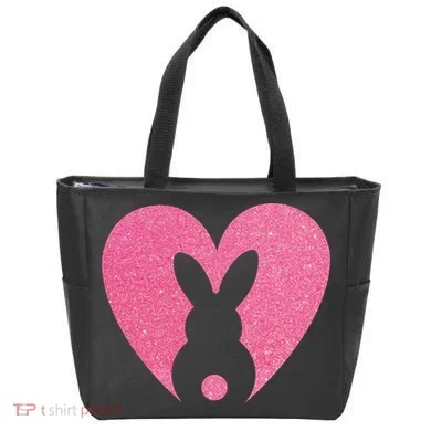Heart Easter Bunny Tote Bag