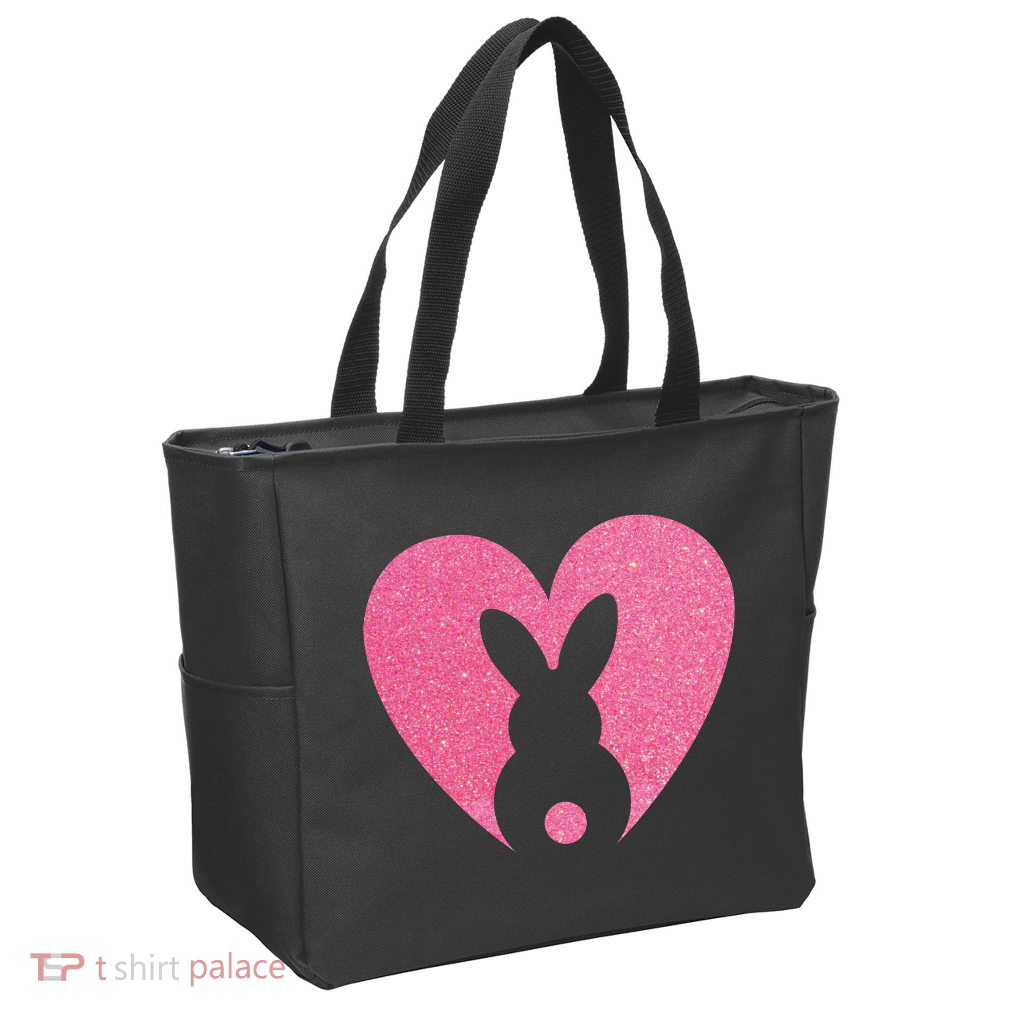 Heart Easter Bunny Tote Bag