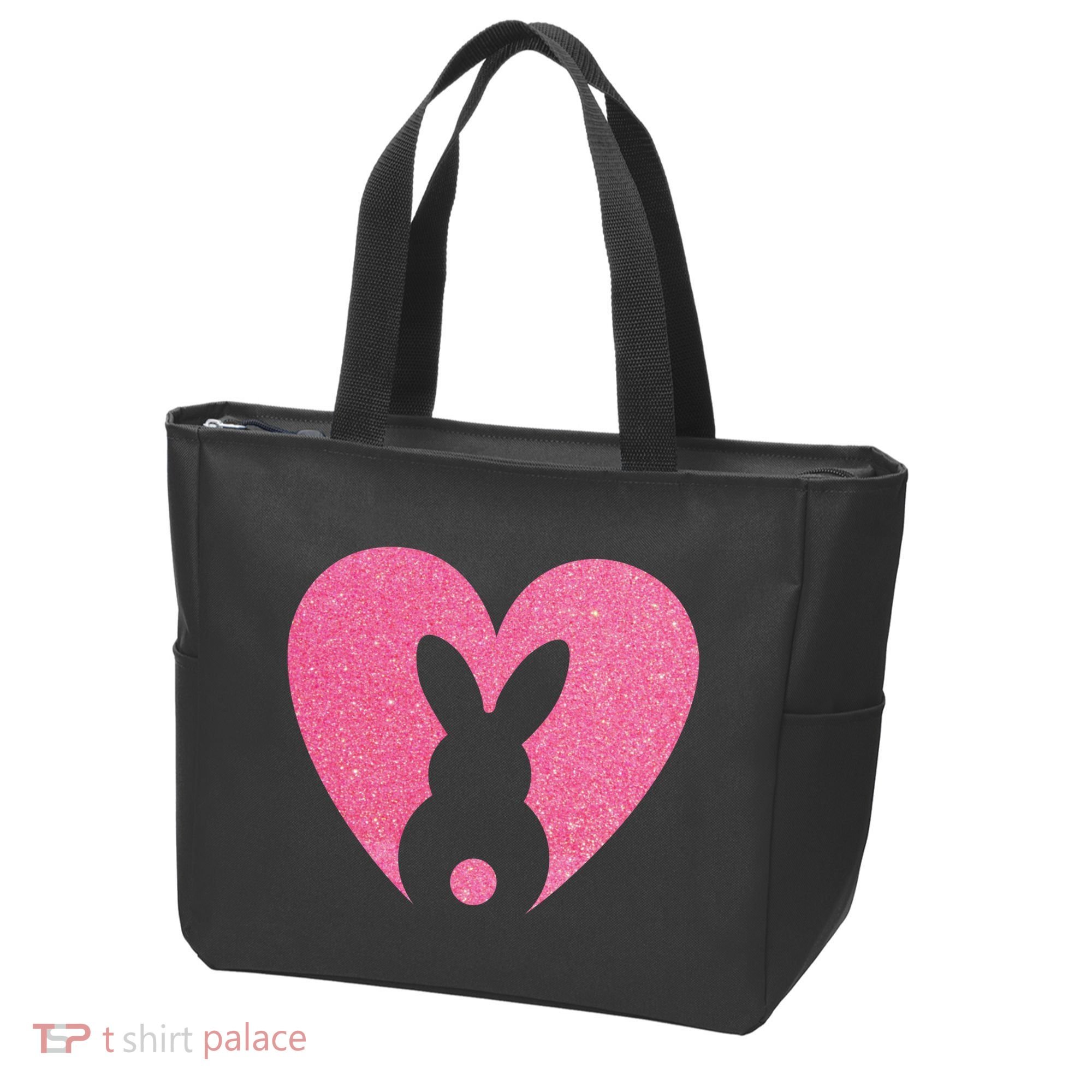 Heart Easter Bunny Tote Bag