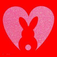 Heart Easter Bunny Santa Hat thumb 1