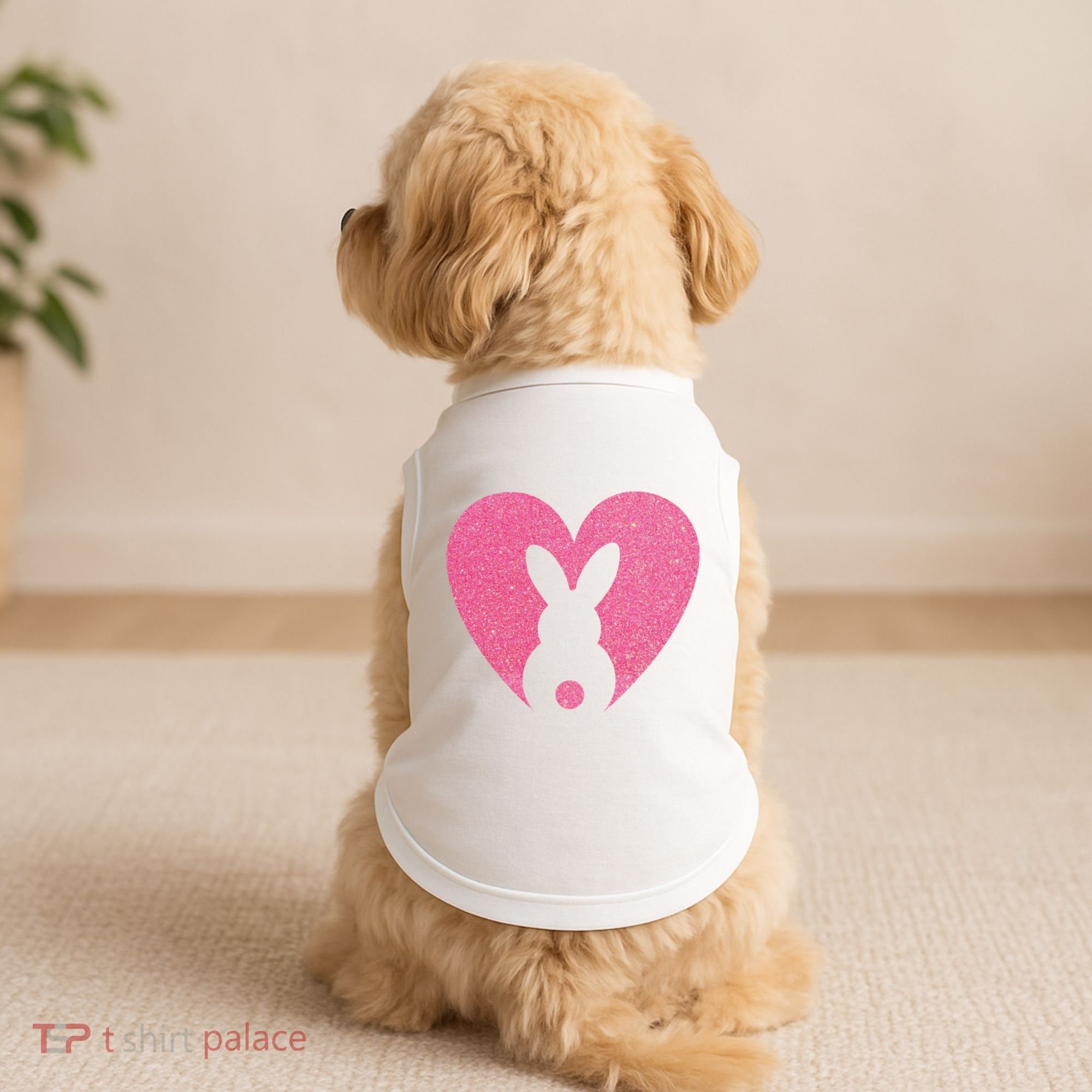 Heart Easter Bunny Doggie Tank